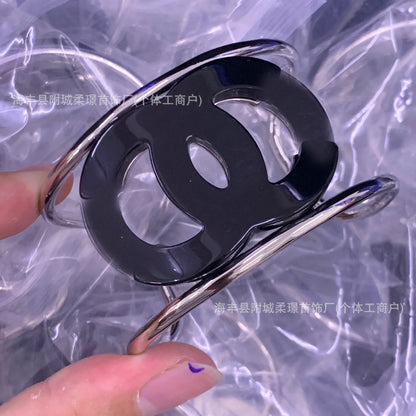 Fashion Classic Acrylic Black Bracelet Versatile Explosive Black Acrylic Bracelet