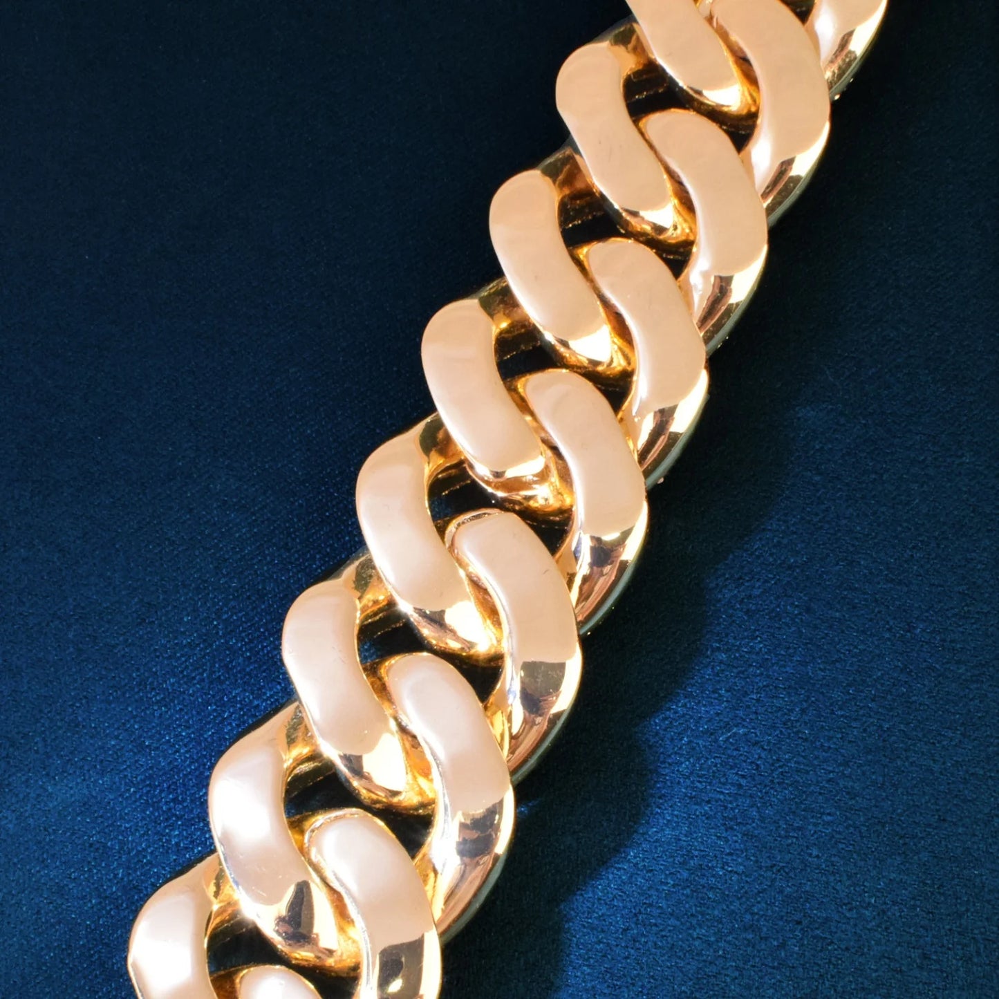 CUC 23mm Big Miami Cuban Chain Mens Hip Hop Bracelet Icy Zircon Gold Color Thick Link Copper Charm Fashion Rock Jewelry For Gift