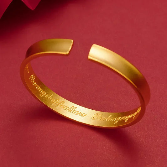 GoldGold Edition Women's Feather Bracelet Fashion Boutique Wind  Texture Printing Leaf BraceletL